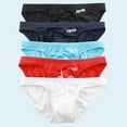 thumbnail image 4 of Men's Brief Cut Low Rise Bikini Brief Swimming Trunks Swim Brief Beach wear, 4 of 7