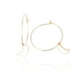 thumbnail image 2 of Howard's Halloween White Moon Charm Hoop Earrings for Women, 2 of 4