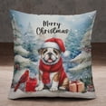 thumbnail image 2 of Merry Christmas Bulldog Enjoys Woofmas Winter Xmas Holiday Pillowcase Double Sided Dog Lover Gifts Idea Pillow Case Covers - 02022, 2 of 3