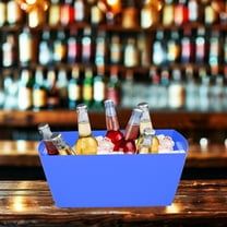 KONTONTY Blue Plastic Beer Bucket for Parties with Thick Material and SpaceSaving Large Capacity