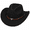 Black, variant on Kids Curved Brim Cowboy Hat with Buckle Band Detail for Boys Girls Birthday Red 3-18 Years
