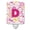 Pink, variant on Letter D Flowers & Butterflies Teal & Blue Ceramic Night Light