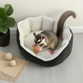 thumbnail image 4 of Small Animal Cuddle Bed - Plush Sofa House for Hamsters, Guinea Pigs, Rats & Chinchillas - Soft Sleeping Bag, Warm Hideout for Hedgehogs, Ferrets & Tiny Pets, 4 of 4