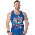 thumbnail image 5 of Retro Smurfs Cartoon 4th of July Tank Top T Shirts Men Women Brisco Brands L, 5 of 6