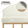 thumbnail image 3 of MoNiBloom PU Leather Counter Bar Stools with Back set of 2, Metal Frame Armless Chairs , for Dining, Kitchen, White Cream, 3 of 8