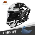 thumbnail image 3 of Casco integral para motocicleta para hombre y mujer, ligero, aprobado por DOT, Cyril FF352 Moto Casco, 3 of 5