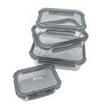 thumbnail image 1 of Set 4 Tuppers Contenedores Hudson Vidrio Herméticos 370ml, 640ml , 1040ml, 1520ml, 1 of 5