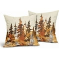 thumbnail image 3 of Fall Tree Pillow Covers 20X20 Inch Burnt Orange Watercolor Forest Decorative Pillow Cases Set of 2 Rustic Autumn Nature Cotton Linen Throw Pillows Home Decor for Sofa Couch Cushion Outdoor, 3 of 6