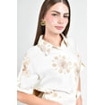 thumbnail image 5 of Vestido camisero bordado Roman Fashion /Juvenil, 01553 (Bco /Beige) beige CH, 5 of 5