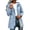 Light Blue, variant on CFLVAEK Long Raincoat for Women Waterproof Lightweight Hooded Rain Jackets Drawstring Waisted Outdoor Hiking Windbreaker Black L