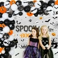 thumbnail image 3 of 86Pcs Spooktacular Boothday Party Decorations Halloween Birthday Backdrop Bat Halloween Balloon Garland Arch Kit Pumpkin Photo Background 3D Bat Wall Stickers for Halloween Birthday Party supplies, 3 of 8