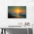 thumbnail image 2 of ARTCANVAS Stormy Sea at Sunset 1896 Canvas Art Print by Ivan Aivazovsky - Size: 26" x 18" (1.50" Deep), 2 of 9
