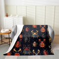 thumbnail image 2 of Erosebridal Colorful Beetle Flannel Blanket 40x50,Flying Bugs Sherpa Throw,Insect Decor,Lightweight, 2 of 7