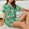 thumbnail image 4 of Sikiie Christmas French Bulldog Womens Pajama Sets Short Sleeve Top With Pants Sleepwear 2 Piece Lounge Set3X-Large, 4 of 6