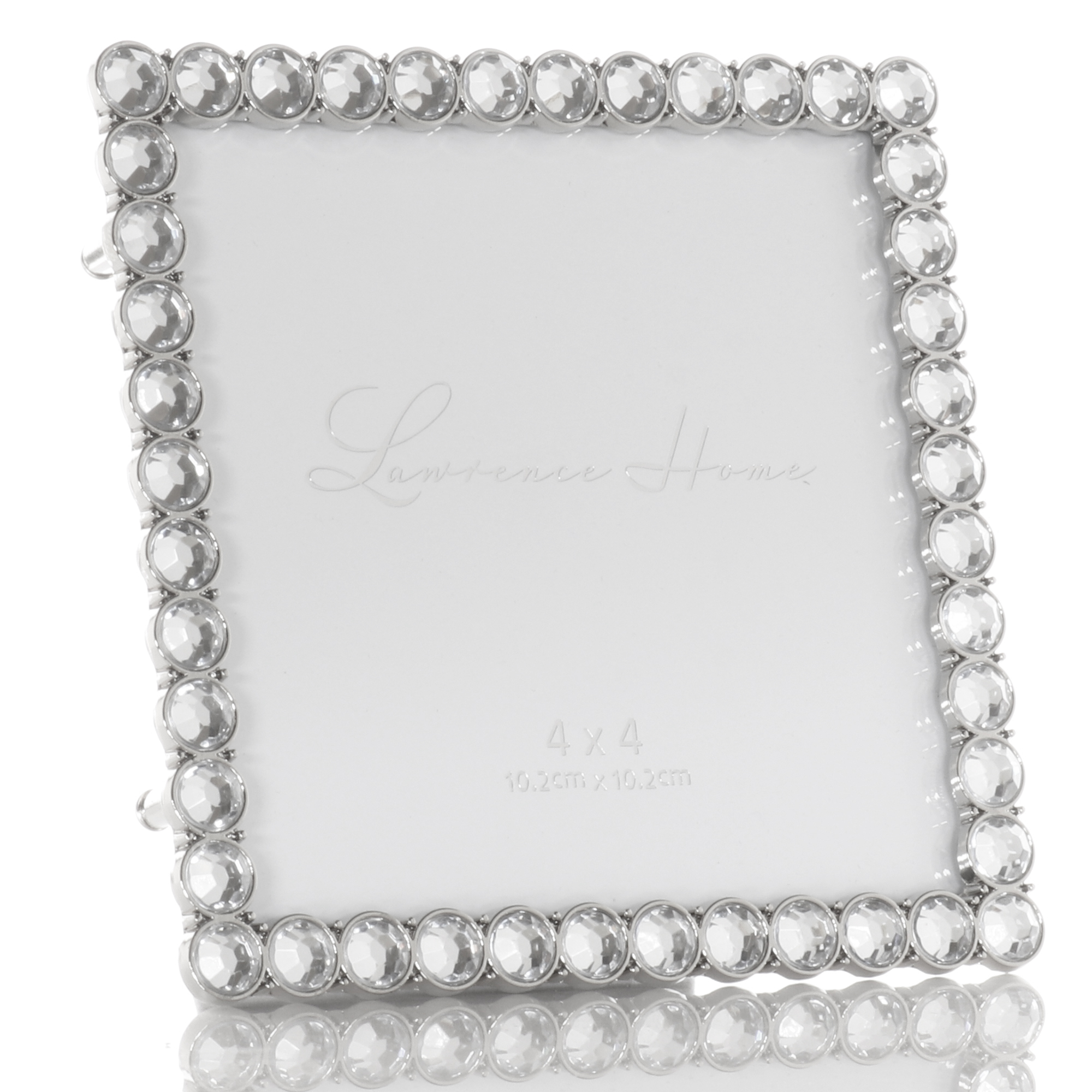 4x4 Silver Metal Sparkle Frame - Clear Brilliance