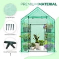 thumbnail image 2 of Walk in 3-Tier Greenhouse with Wire Shelves, Portable Indoor Outdoor Garden with Roll- Zippered Door & Windows, 56x56x77 Inch  Green PE Cover, 2 of 8