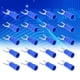thumbnail image 1 of Horquilla 50 Terminales De Horquilla Aislados Tipo U Conector De Cable 12-10 AWG Cable Engarzado SV5.5-6 Azul, 1 of 7