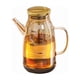 thumbnail image 1 of Botella de aceite de vidrio de borosilicato antideslizante: esencial for asar, hornear, ensaladas y freír, adecuada for freidoras y restaurantes de cocina., 1 of 6