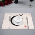 thumbnail image 3 of MKHERT Vintage Birds and Enso Zen Circle Traditional Oriental Ink Painting Placemats Table Mats for Dining Room Kitchen Table Decoration 12x18 inch,Set of 6, 3 of 4