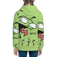 thumbnail image 4 of Invader Zim Teenager Hoodies Shirt Zipper Sweatshirts Hooded Hoody Clothes Coat For Boys Girls, 4 of 7