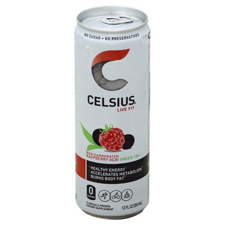 Celsius Raspberry Acai Green Tea, 12 Fl. Oz. - Walmart.com