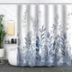 thumbnail image 1 of Cortina de baño, cortina de ducha de plantas verdes, impermeable y a prueba de moho, impresión digital 3D, partición de cortina de baño de bosque, no requiere perforación, xtl925, 90*180, 1 of 1