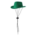 thumbnail image 4 of Encantador sombrero para mascotas suave con correa para la barbilla, accesorios para fotos, decoración de cachorros para fiestas temáticas, Verde Fernando Sombrero de vaquero para mascotas, 4 of 8