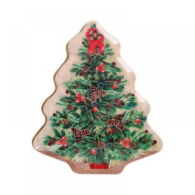Christmas sale! Christmas Tree Shape Cookie Tin, Decorative Cookie Gift