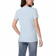 thumbnail image 5 of Womens Ribbed Nursing Tops Double Layers Stretch Soft Maternity T-Shirts Short Sleeve Crew Neck Pregnancy Clothes (S, Light Blue), 5 of 7