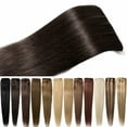 thumbnail image 6 of Benehair 100% Real Remy Human Hair Extensions Clip In 7 Pieces Full Head Soft Hair Straight Women Brown 15"-22" US, 6 of 9