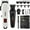 209+065, variant on Hair Clipper and Trimmer Set Professional Cordless Hair Clipper for Men, Zero-Gap T-Blade Trimmers for Men, Beard Trimmers Barber Hair Cuttings Kit (209+LCD Black)