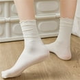 thumbnail image 4 of Crew Socks for Women Thigh High Socks Ruffle Socks (Uniform Size 6 Pairs), 4 of 7