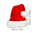 thumbnail image 5 of Extra Thick Plush Santa Hat, Soft Comfortable with Large Pom-Pom, 25" Circumference One-Size-Fit-Most, for Holiday Parties & Family Gatherings, 5 of 5