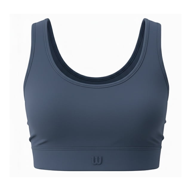 Top Deportivo Wilson para Mujer Peach Color Azul Acero Talla CH