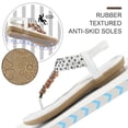 thumbnail image 3 of Ablanczoom Womens Sandals Clip toe Rhinestone Summer Flat sandal, 3 of 6
