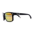 thumbnail image 3 of Locs Color Mirror Sport Rectangle Horn Rim Gangster Sunglasses Fuchsia Mirror, 3 of 4