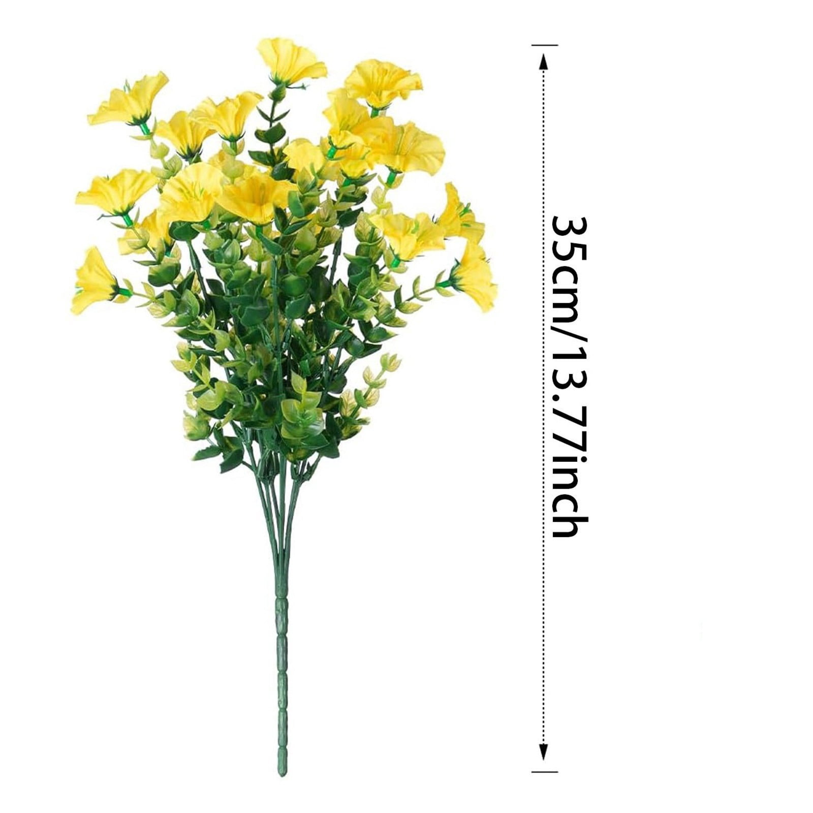Artificial Flowers for Outdoors, 1 Bundles Eucalyptus Flower Multicolor Silk Flower Spring Summer Decoration, 14'' Artificial Outdoor Flowers for Home Planter Porch Patio Yard Decor
