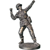 Ebros Gift Military WW2 Staff Sergeant Squad Commander Tossing Grenade Decorative Figurine 11.75"Tall
