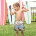 thumbnail image 4 of FORMRS Boys Swim Trunks Quick Dry Mesh Liner Boardshorts Sizes XS-XL, Floral Seaside, 4 of 7