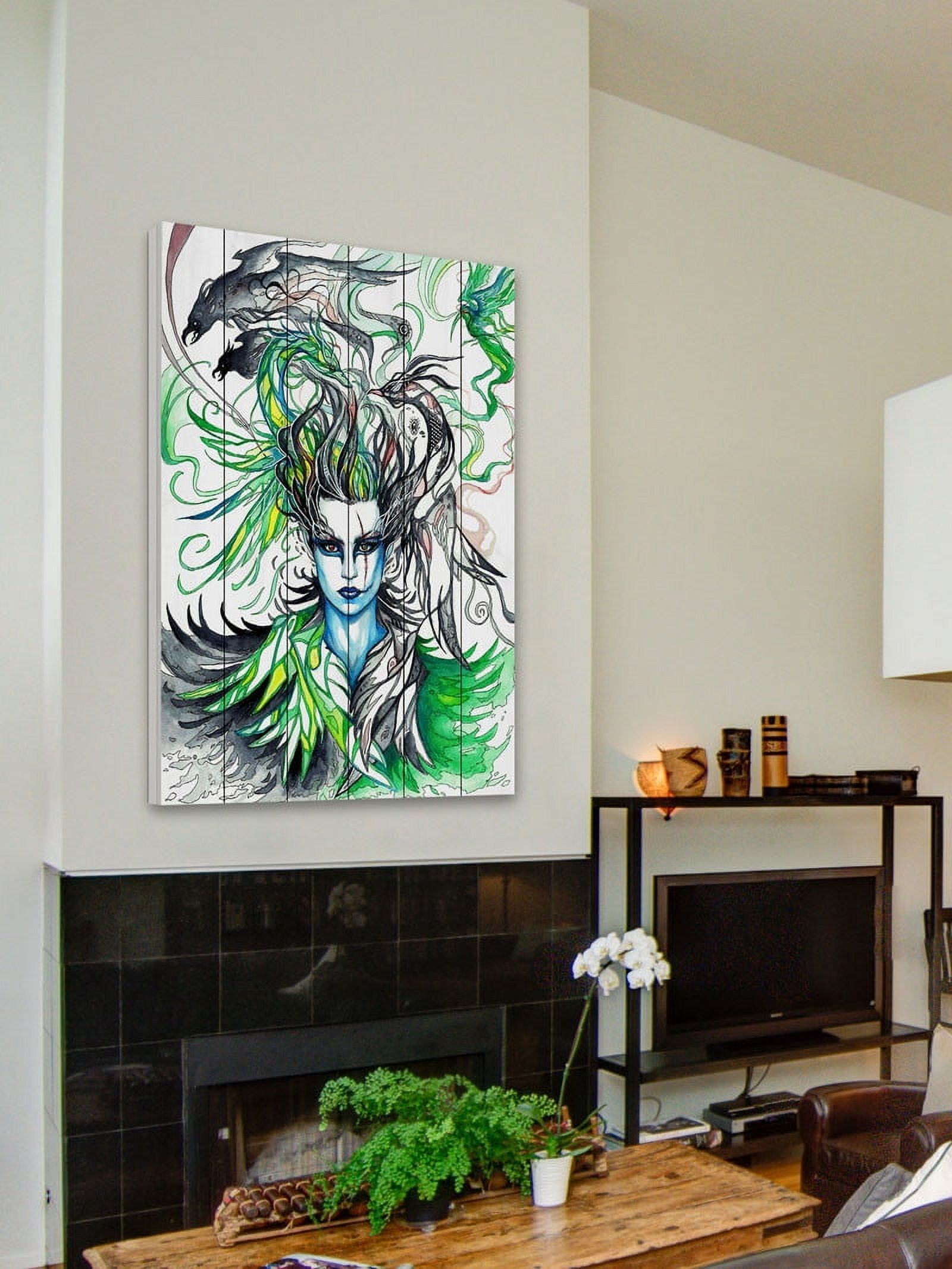 Marmont Hill "Dreams and Doubts" Painting Print on White Wood