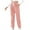 Pink, variant on LYXSSBYX Pajamas Pants for Women Women's Fashion Casual Solid Elastic Waist Trousers Long Straight Pants