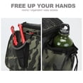thumbnail image 6 of PLEUVOIR Fishing Tackle Storage Bags - Sling Fishing Tackle Bags with Rod Holder Large Capacity Molded Waterproof Bottom Handbag for Men Women Fishing Hiking Camping Outdoor, Green Camouflage, 6 of 7