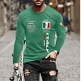 thumbnail image 2 of Mens Golf Shirts Stylish Long Sleeve Slim Fit Printed Versatile Mens Knit Polo,Green,3XL, 2 of 4