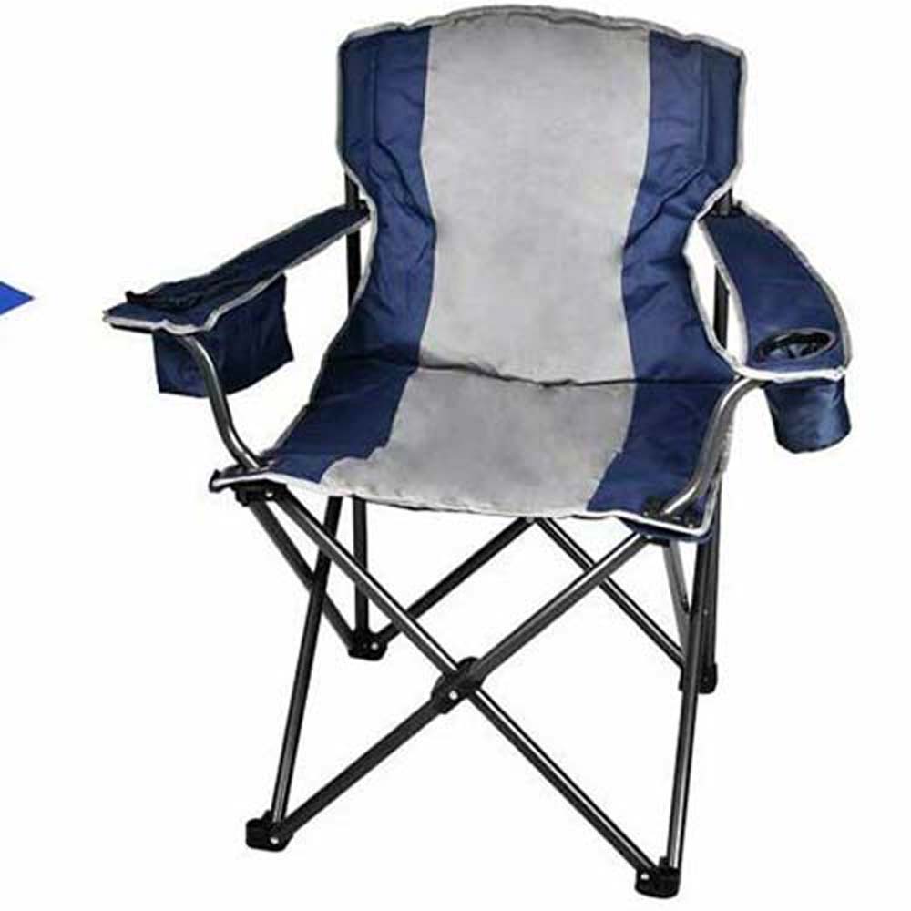 Portable Folding Single Chair with Steel Frame & Cup Holder, Lightweight Compact Camping Chair, Camping Folding Chair, Easy Storage with Storage Bag, Folding Chair, Fit for Hiking and Camping, T24 - image 1 of 7