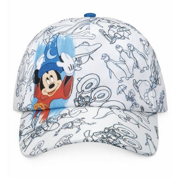 Disney Parks Ink & Paint Colorable Youth Baseball Hat with Markers New With Tag