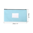 thumbnail image 2 of Unique Bargains Zipper Leatherette Money Deposit Bags with Clear Window, Sky Blue, 3 Pack, 2 of 6