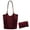 Burgundy, variant on Tote Bag Faux Suede Slouchy Shoulder Bag Women Solid Handbag For Work (Burgundy) Tote bag (Burgundy)