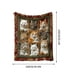 thumbnail image 2 of Manta Bohemia, Estampado de Gatos, Manta Tejida Suave con Diseño Felino, Manta Tejida Ligera con Estampado Elegante, Calor y Confort para Sofá, Viajes, Dormitorio, Sala de Estar., 2 of 9