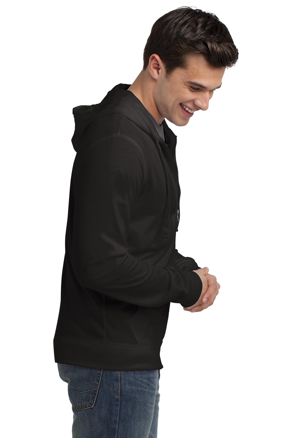 District Young Mens Jersey Full Zip Hoodie-L (Black) - image 3 of 6