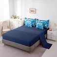 thumbnail image 5 of Feelyou Cartoon Sea Shark Bedding Comforter Set for Men Boys, Underwater Wildlife Full Bedding Set, Blue, Blue Reversible, 7-Piece, 5 of 7